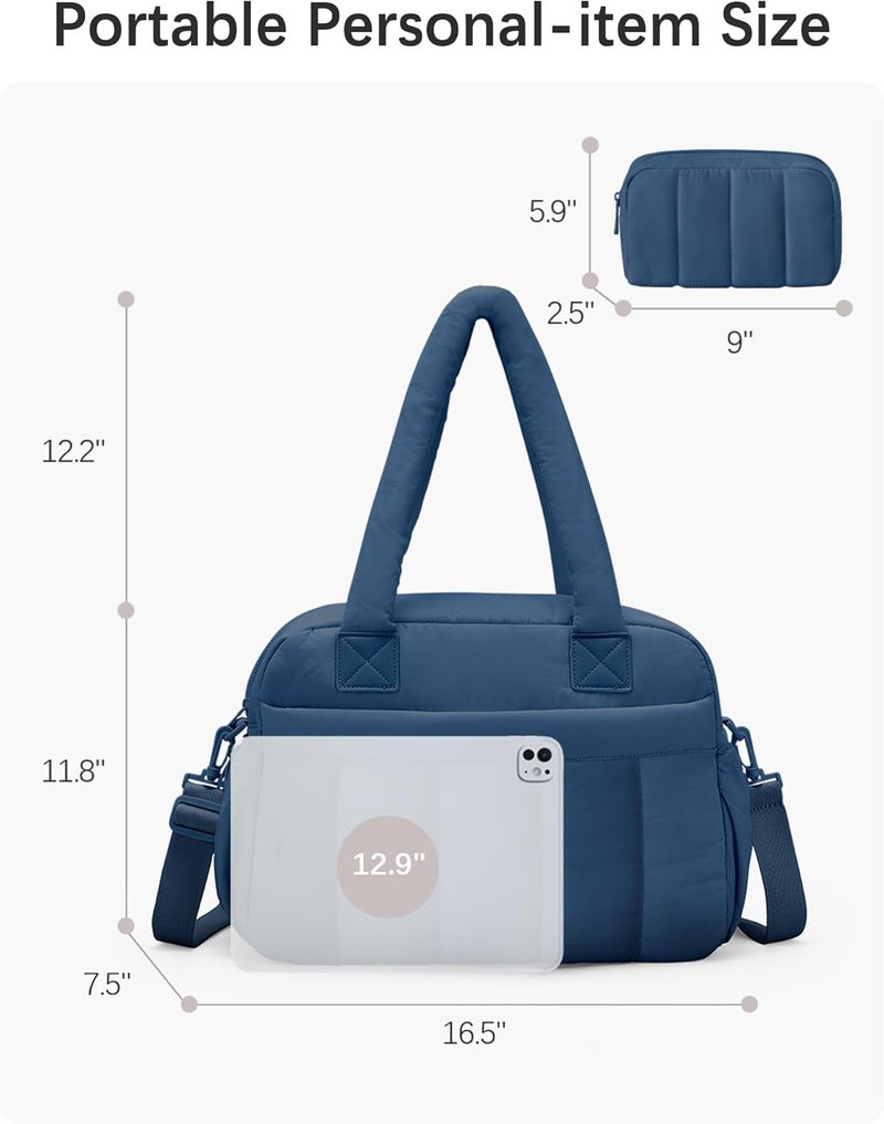 oscaurt Gym Bag for Women Lightweight Duffle Bag for Travel with Toiletry Pouch Water Resistant Carry On Weekender Overnight Duffel - Image 3